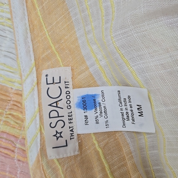 L*Space Alixandria Cutout Faux Wrap Cover-Up Dress in Ravello Stripe size Medium - Picture 13 of 14